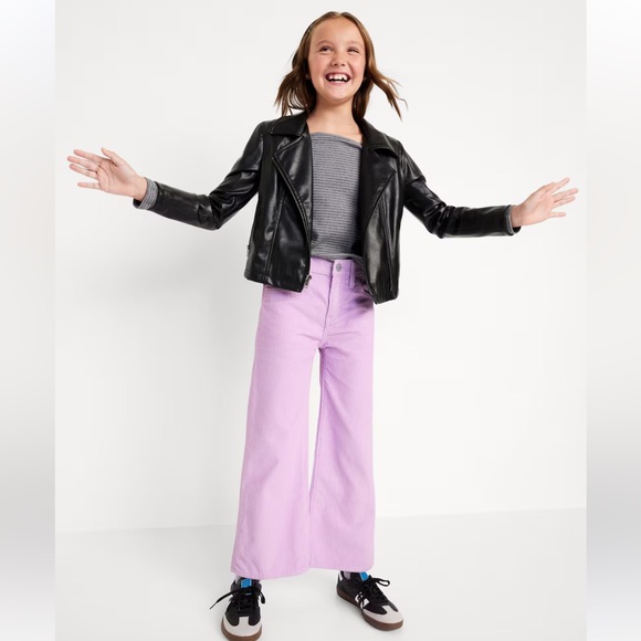 Old Navy Girls High-Waisted Baggy Wide-Leg Corduroy Pants Size 6 - Picture 1 of 12